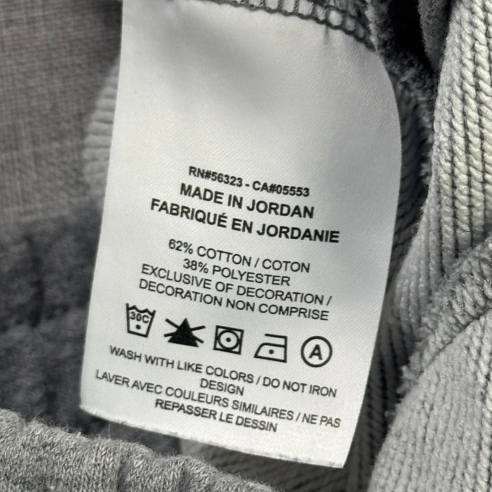 Nike Jordan Sweatpants Pants Mens M Gray French Terry Drawstring Pockets Tapered